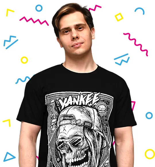 man tshirt print