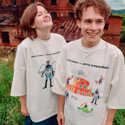 Оверсайз футболки с авторским принтом — качественная печать на хлопке