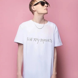 печать надписи на футболках